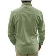 thumbnail image 4 of Camisa de Manga Larga de Lino de Algodón Delgada de Color Sólido Casual de Moda Para Hombres Blusa de Cárdigan Odeerbi ODB-6, 4 of 4