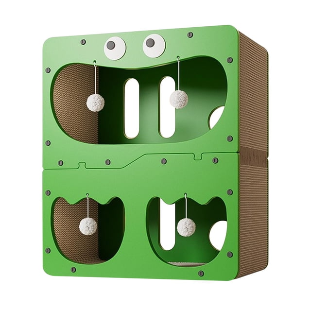 Casa de cartón para gatos, mueble de salón, protección para hacer ejercicio y jugar, casa de juegos, tablero rascador para animales pequeños, regalo