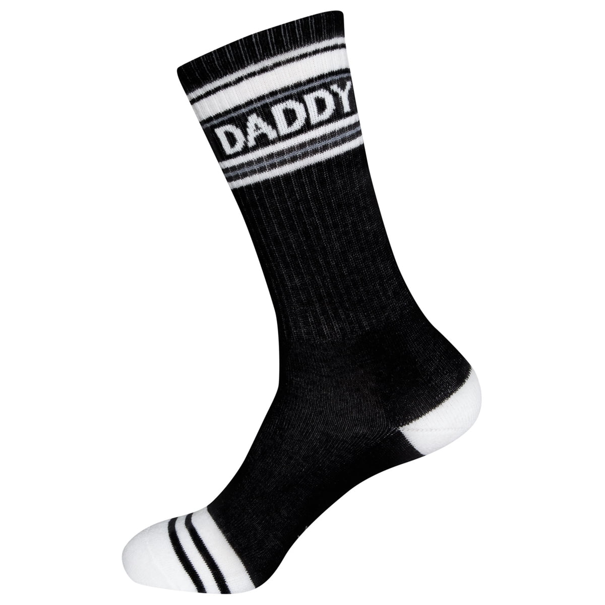Gumball Poodle Groom Mens Black And White Crew Socks