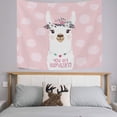 thumbnail image 3 of GZHJMY Tapestry Cute Fun Animal Llama Alpaca Flower Pink Tapestry Wall Hanging Decorative Wall&nbsp;Blanket&nbsp;Bedding Tapestry for Bedroom Living Room Dorm 60"x40" Gift Decor, 3 of 7