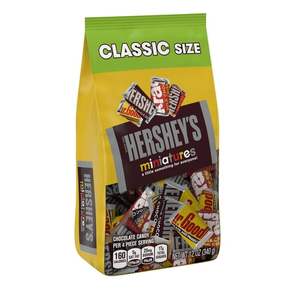 Hershey's Miniatures Assortment Chocolate Candy, 12 Oz.