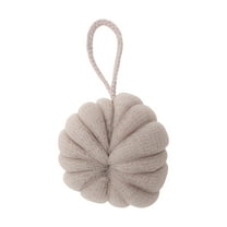Unique Bargains 1 Pc Pumpkin-shaped Bath Shower Loofah Sponge Body Puffs for Bathroom Khaki