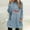 Sky Blue, variant on Babysbule Christmas Shirts for Women Round- Neck And Winter Loose Print Pocket Warm Long Sleeve Blouse Tops Tops Fashion