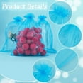 thumbnail image 5 of 30pcs 12x16 Inch Extra Large Mesh Gift Bags with Drawstring Large Blue Organza Gift Bag Big Deep Sky Blue Jewelry Packaging Pouches, 5 of 9