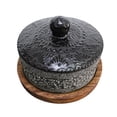 thumbnail image 2 of Molcajete CEMCUI Yolia con Tapa de Talavera Negra Artesanal, 2 of 3