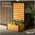 thumbnail image 3 of Enclo Privacy Screens 6ft H Outdoor Freestanding Wood Privacy Fence Screen Panel w/ Planter Box for Deck, Yard, Pool, & Patio, Raised Cedar Garden Bed for Plants & Flowers, Concord EC18037 (1 Screen), 3 of 10