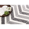 thumbnail image 4 of 2â€™ x 10â€™ Gray Distressed Chevron Runner Rug, 4 of 9