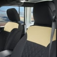 thumbnail image 4 of FH Group Neosupreme Front Bucket Seat Covers Auto Car SUV Beige Black w/ Free Air Freshener - 2 Front Seats, 4 of 7
