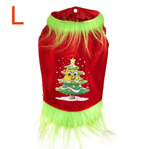 Christmas Tree Dog Dress Velvet For Small Dogs Girl For Puppy Dresses Dog Clothes