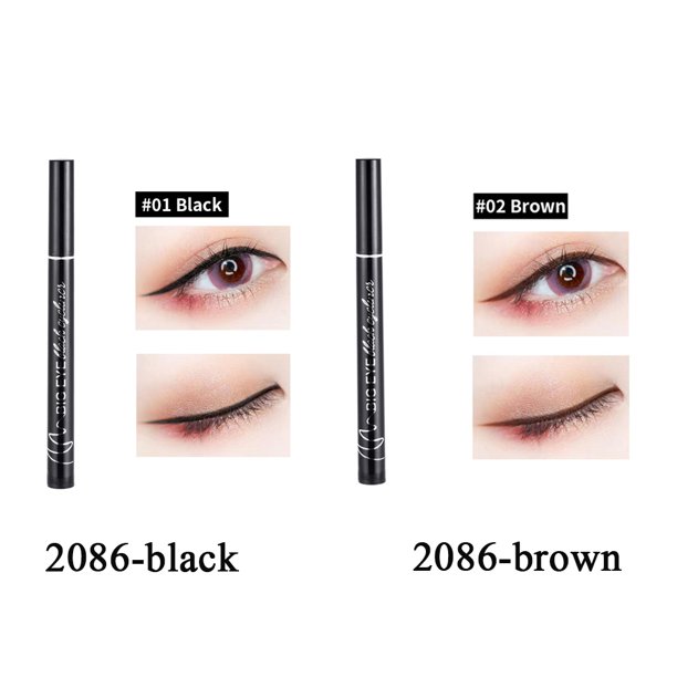 Lápiz de pestañas inferior de doble punta, delineador de ojos largo impermeable, maquillaje de ojos, secado suave, duradero, secado rápido, 0,01 MM