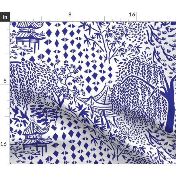 Spoonflower Fabric Chinese Chinoiserie Printed on Modern Jersey