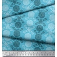 thumbnail image 2 of Soimoi polyester Crepe Fabric Damask Ethnic Print Fabric by the Yard 42 Inch Wide, 2 of 3