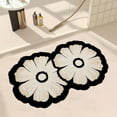 thumbnail image 4 of 1pc of Flower Pattern Diatomaceous Soil Bathroom Non-Slip Mat, Decorative Floor Mat, Super Absorbent Quick Dry Soft Shower Carpet, Easy to Clean, Strong Adsorption, Non-Slip Floor Mat, 4 of 6
