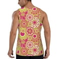 thumbnail image 3 of Easygdp Yellow Flowers Men's Tank Top, Sleeveless Muscle T Shirts, Breathable, Quick-Dry, Loose for Gym, Running, Fitness - Small, 3 of 9