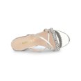 thumbnail image 4 of BLISSFUL STEP Women's Rhinestone Block Heels Heeled Sandals, 4 of 7