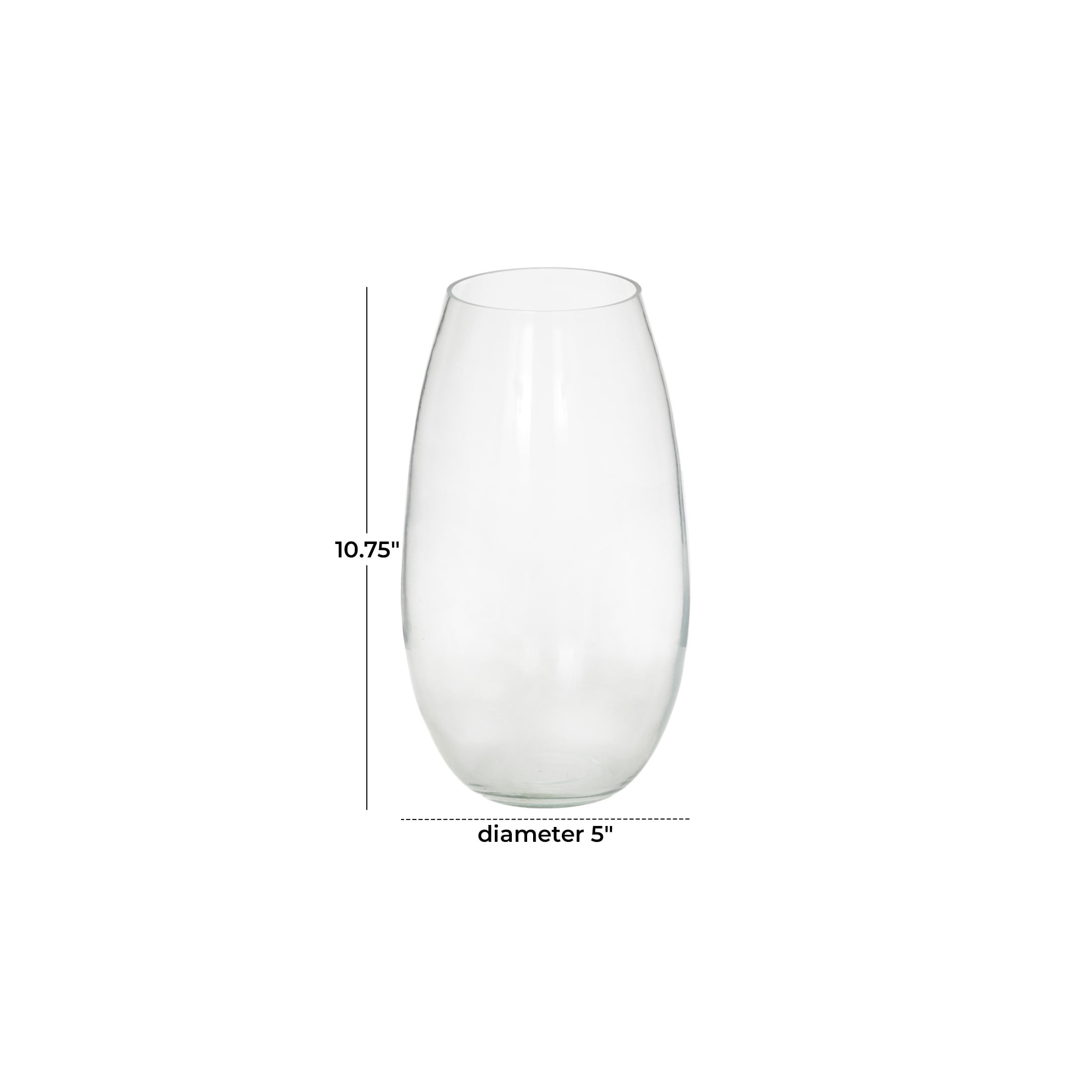 DecMode 11" Wide Glass Vase
