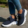 thumbnail image 2 of Womens Chunky Walking Shoes Comfortable Arch Support Orthopedic Woven Non Slip Jogging Work Fashion Sneakers, 2 of 6