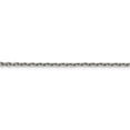 thumbnail image 3 of Real 14kt White Gold 2.5mm Diamond Cut Cable Chain; 20 inch; Lobster Clasp; for Adults and Teens; for Women and Men, 3 of 5