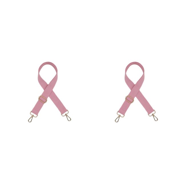 Minnieouse Bolso de hombro de algodón para mujer, reemplazo de correa ancha, bolso de diseño Simple para niñas, banda ajustable con hebillas, Rosa 2Conjunto