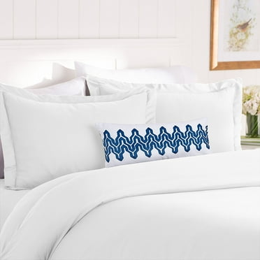 Celine Linen Wrinkle & Fade Resistant 3-Piece Duvet Cover Set -, 1500 Series 100% HypoAllergenic - Silky Soft, King/Cali King, White