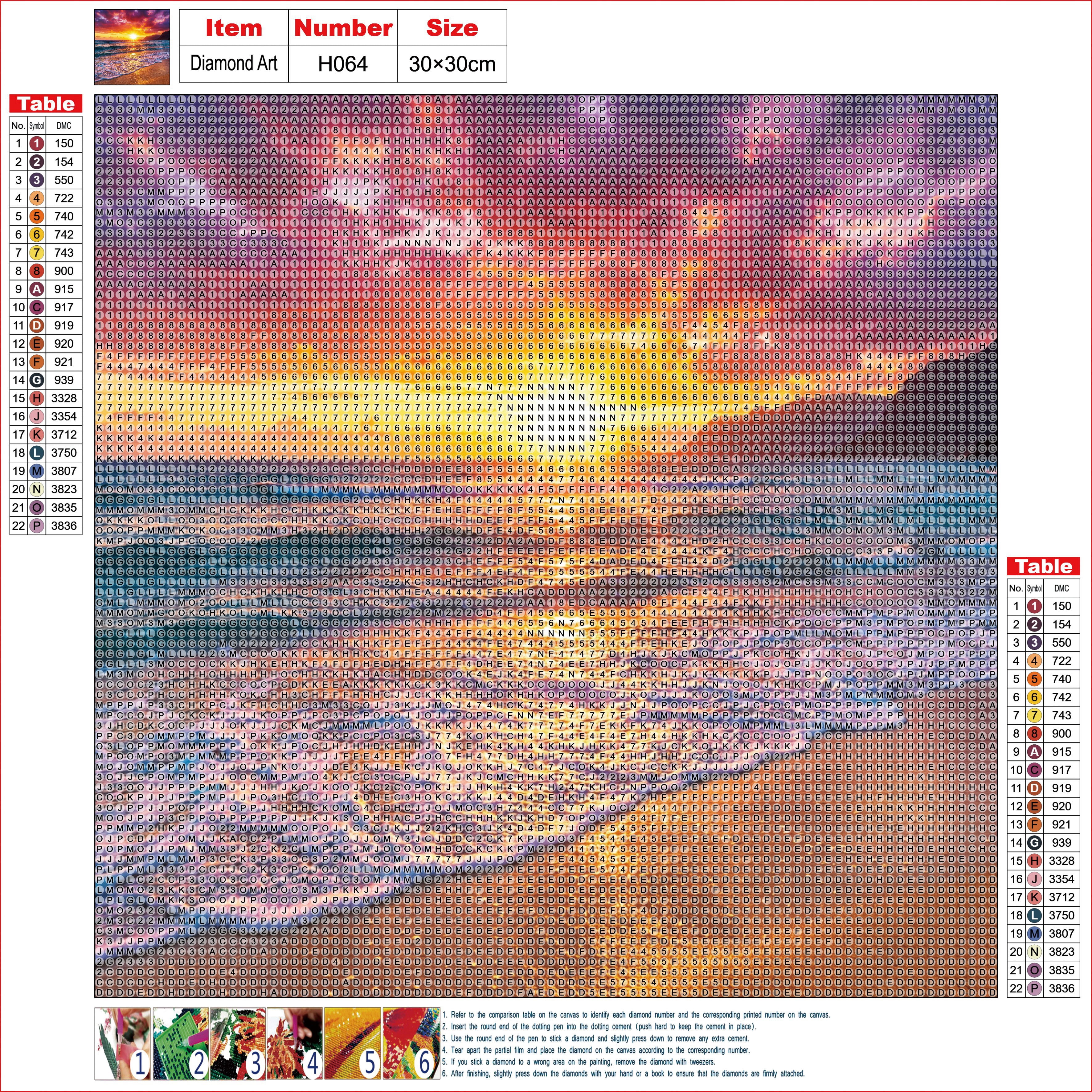 HsdsBebe, DIY 5D Diamond Art Painting Kits, Sunset Coconut, 12x16