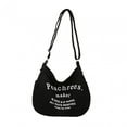 thumbnail image 2 of Bolso de Hombro de Lona para Mujer jinwen Bolsa de Alta Capacidad Negro, 2 of 8