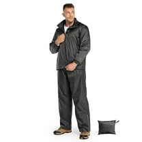 Off Road Ventures Rain Suits for Men Waterproof Breathable Packable Rain Gear with Hood for Hiking (Jackets and Pants)