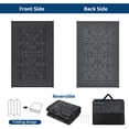 thumbnail image 4 of Garvee 9'x18' Outdoor Rug Waterproof Plastic Straw Rug, Reversible Outside Carpet UV Resistant Modern RV Mat for Backyard Garden Deck Poolside, Black, 4 of 6