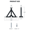 thumbnail image 3 of GARVEE 3-Point Hitch Receiver with 2" Receiver,Quick Hitch Attachment,Heavy-Duty Tractor Tow Drawbar Adapter,Compatible with Various Tractor Models, 3 of 6