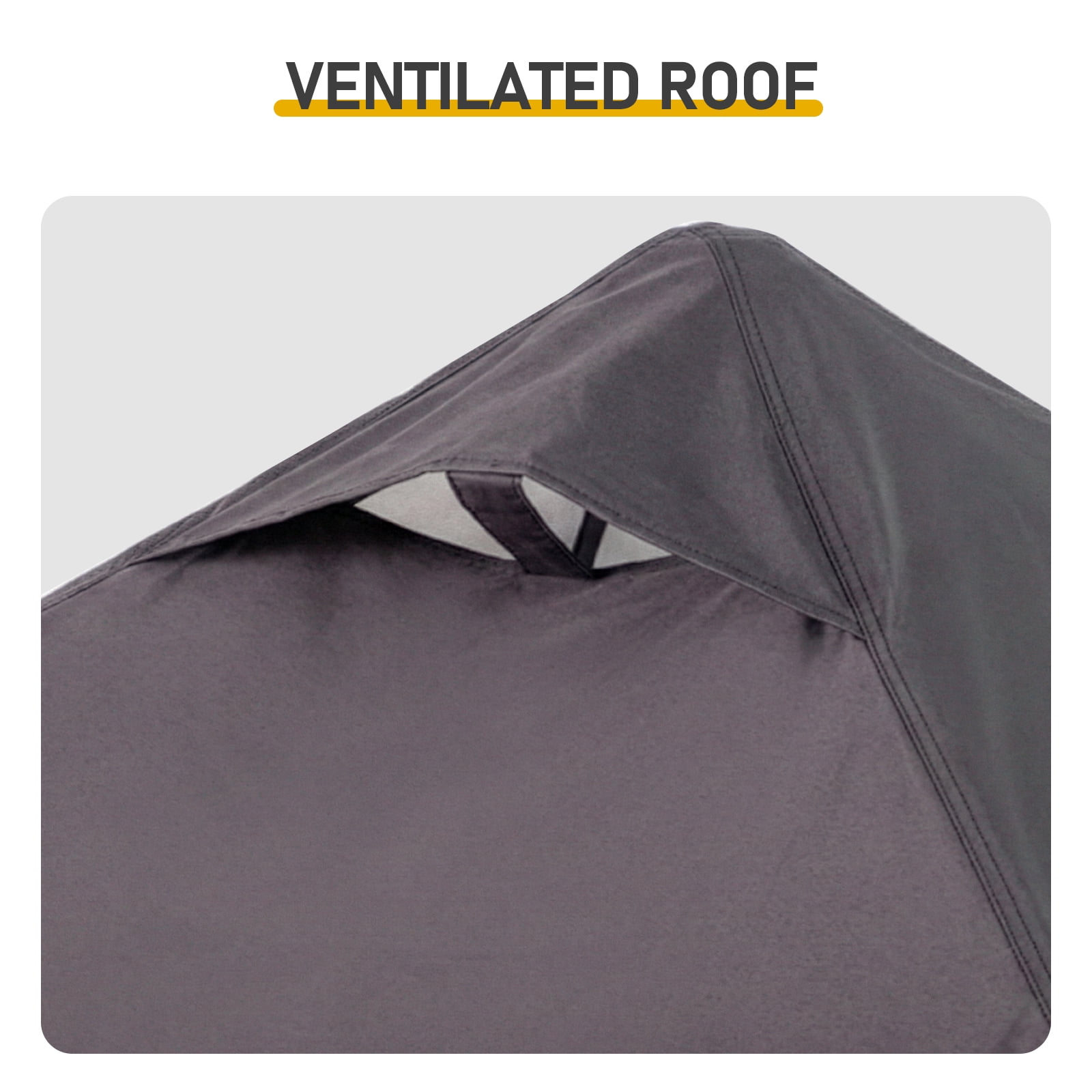 Dark Gray 5x8ft BBQ Gazebo, Folding Grill Tent with Air Vent