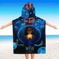 thumbnail image 2 of Wish Movie Boys and Girls Hooded Poncho Towels, Soft & Absorbent Microfiber Beach Towel, Swimming Pool Changing Robe Bathrobe Bath Towel, 2 of 6