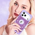 thumbnail image 4 of Casetego Compatible with iPhone 17 Pro Max Case,Glitter Sparkly Bling Shockproof Heavy Duty Hybrid Sturdy High Impact Protective Cover for Women Girls,Light Purple, 4 of 7