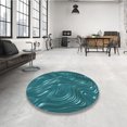 thumbnail image 4 of Ahgly Company Machine Washable Indoor Rectangle Transitional Dark Turquoise Green Area Rugs, 4' x 6', 4 of 7