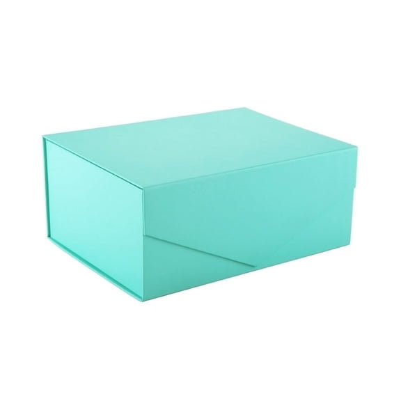 JINMING Gift Box, 9x6.5x3.8 inches, Bridesmaid Box with Magnetic Lid(Matte Blue, Grain Texture)