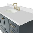 thumbnail image 6 of Ariel Cambridge 55 In. Oval Sink Vanity With White Quartz Countertop In Midnight Blue, 6 of 10