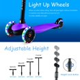 thumbnail image 6 of HighTech Mega GlideKick 3-Wheel Foldable Scooter With Lightup Wheels & Extendable T-Bar - Purple, 6 of 6