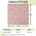 thumbnail image 2 of Pink Cow Spotted Pattern Square Fitted Tablecloth with Elastic Edge,Square Table Cover,Washable Elastic Table Cover for Home Kitchen Party Decor 36"x36", 2 of 6