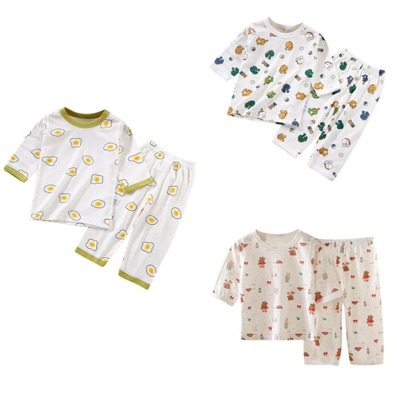 Ahuyic Summer Toddler Kids Shirt and Short Pants Set Boys Girls Printed Round Neck 2 Piece Outfits Casual Children's Set 3 Years Green