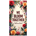 thumbnail image 2 of Welcome Banner Floral Decoration Colorful Backdrop Party Event Display Welcome Back Greeting Poster Flower Background Home Office Decor, 2 of 3