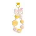 thumbnail image 3 of Pulsera con cuentas y forma de llave, colgante con forma de llave de coche de dibujos animados, llaveros de cuentas para cumpleaños Amarillo, 3 of 8