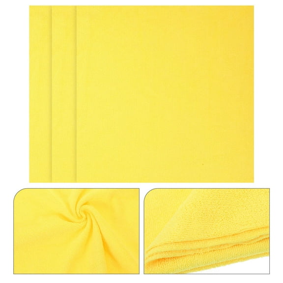 TEHAUX 3-Pack Yellow Dust Cloths for Furniture Cleaning with Water Absorption and Material