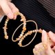 thumbnail image 2 of Mujeres Crystal Beads Bracelet Wristband Fashion Triple Layer Bangle Sunnimix Pulsera de cadena de cristal, 2 of 8