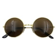 thumbnail image 4 of Gafas de sol Soidarity Multi-colores Marco de metal Estilo novedoso para mujeres Dorado Color Té 5piezas, 4 of 6