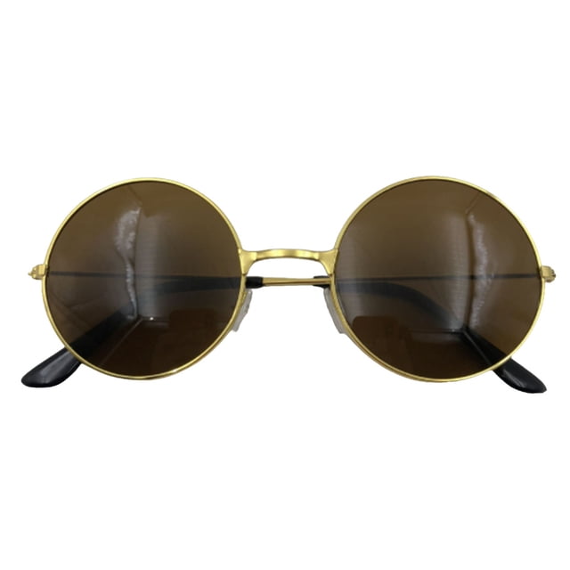 Vogacara Sun Eyewear Pragmatic Sunshade Multi-colores Gafas de sol Marco de metal Estilo novedoso para mujeres Golden, Tea Color Type3 NO3 Vogacara CE011592-09B