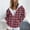 W, variant on VISALY Fashion Hoodies Sweatshirts Zip Up Hoodie Fleece Hoodie Plaid Printed Casual Hoodies with Pocket Long Sleeve Cute Sweatshirt Jacket Coat Trendy Tops Comfortable Soft Tops Thick Hoodies W L