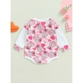 thumbnail image 5 of Suealasg Toddler Girls Valentine's Day Romper 6M 12M 18M 24M Baby Girls Clothes Infant Girls Spring Romantic Print Long Sleeve Bodysuit Jumpsuit, 5 of 8