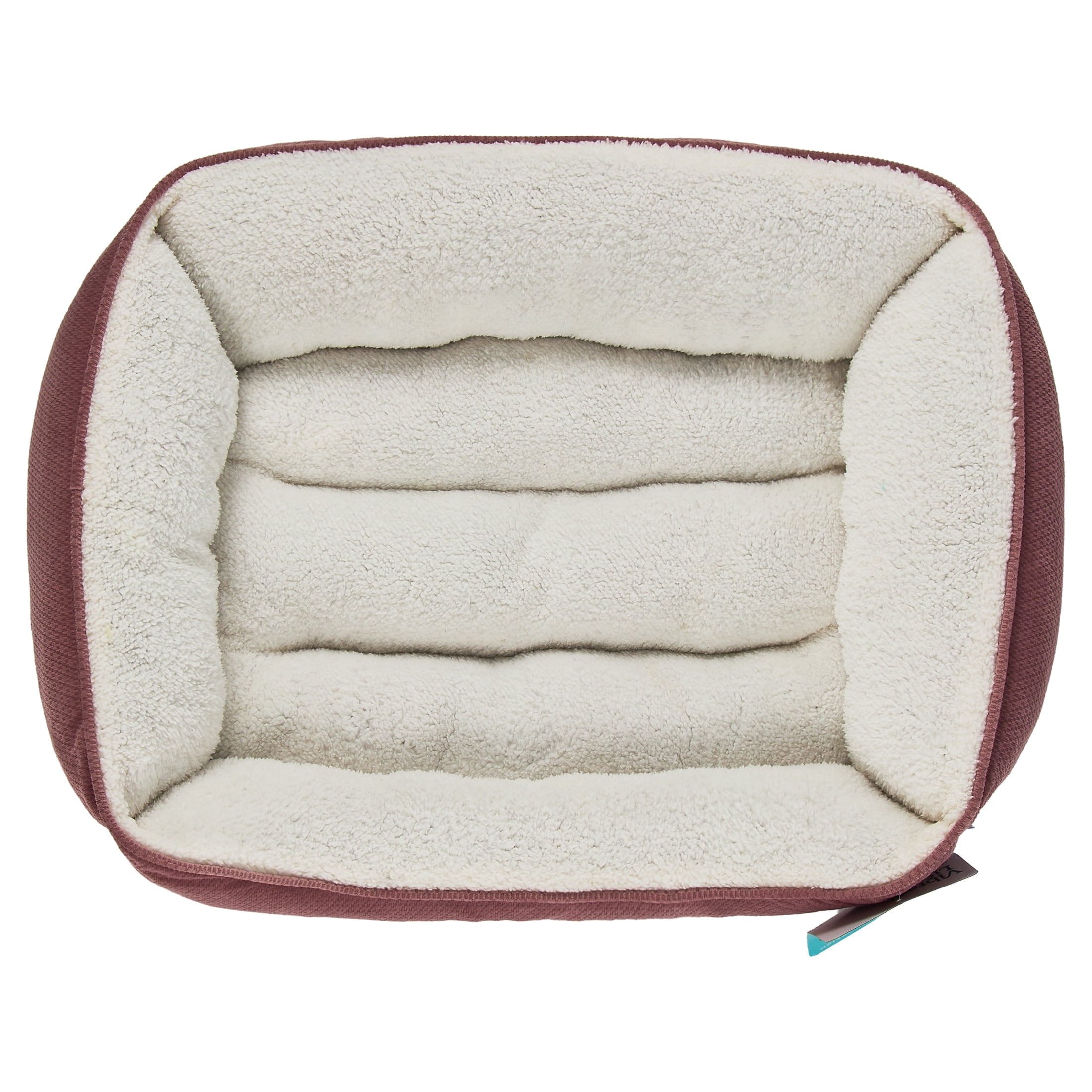 (6 pack) Vibrant Life Premium Plush Cuddler Pet Bed for Dogs & Cats, Machine Washable, Pink & White
