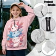 thumbnail image 6 of Uorisanigo Cute Axolotl Quarter Zip Pullover Sweatshirts for Girls, Oversized Long Sleeve Lapel Zipper Sweatshirt, Soft Workout Shirts Athletic Tops for Vacation Shopping Exercise Wear, 6 of 7