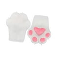thumbnail image 1 of Guantes con forma de pata de gato, guantes de cosplay con garras de animales, guantes de disfraces para club Blanco, 1 of 9