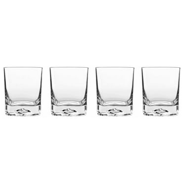 Exlonjet On The Rocks 13.5 oz DOF Double Old Fashioned Glasses (Set of 4), 4 Count (Pack of 1), Clear